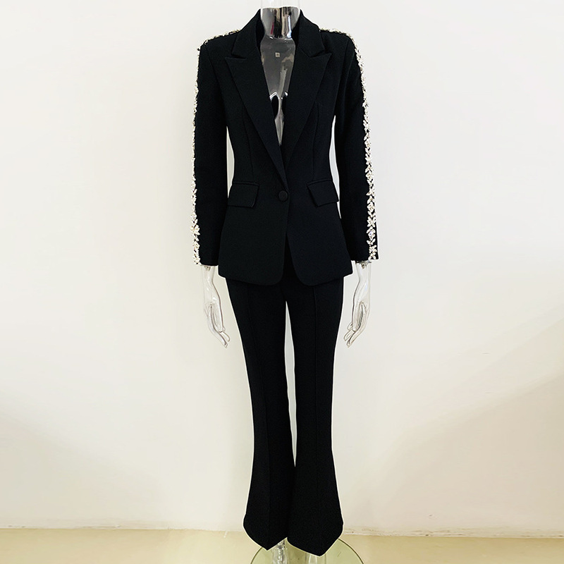 Women'S Fashion Blazer - Allingentle Damen-Hosenanzüge, 2-teiliges Set, Langarm-Blazer, reguläre