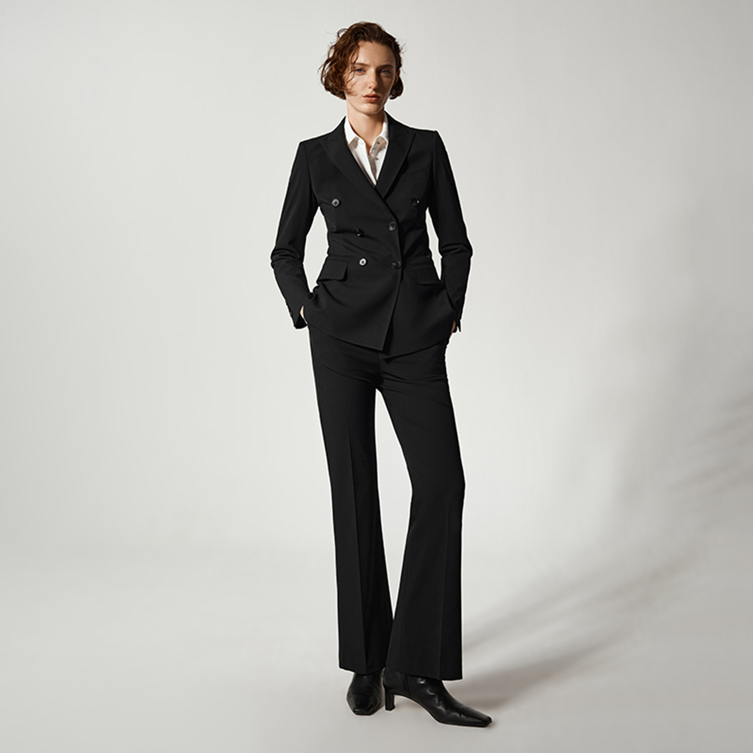 Women'S Fashion Blazer - Allingentle Damen-Hosenanzug, 2-teiliges Set, zweireihiger Damen-Blazer,