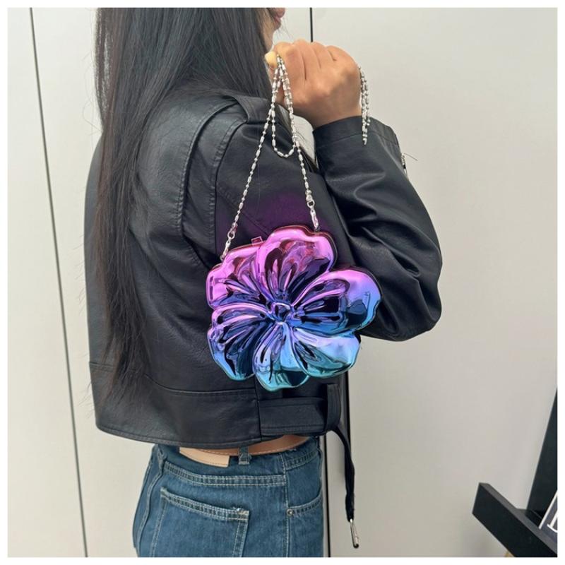 Coin Purse Women - Blumen form Kunststoff Handtasche Geldbörse Frauen