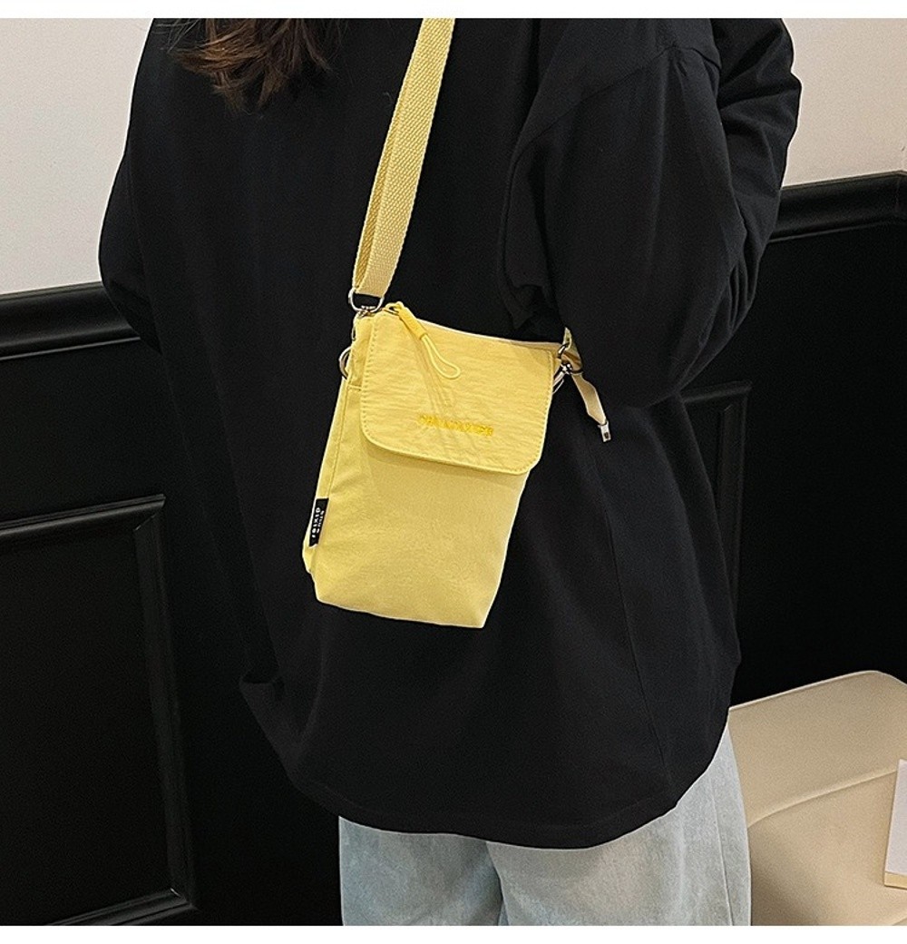 Coin Purse Women - Trendige Nylon-Handytasche, Mini-Größe, ultraleicht, Münzbörse, einfarbig,