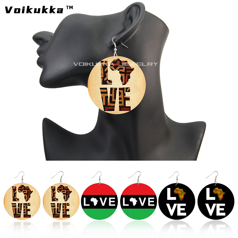 Women'S Fashion Guide - Voikukka Schmuck Liebe Afrika Karte Muster