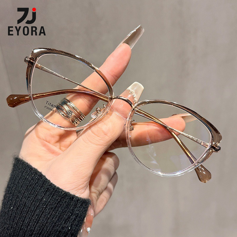 Women'S Fashion Glasses With Clear Lenses - EYORA Kleine Rahmen Cat Eye Mode