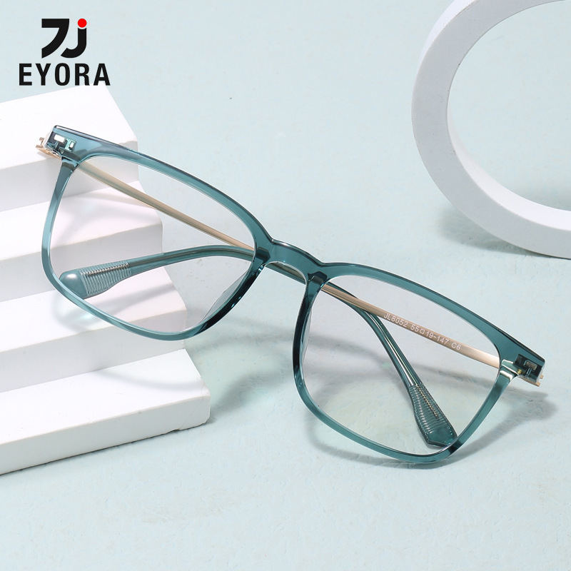 Women'S Fashion Glasses With Clear Lenses - EYORA Klassische Modische Eckige Lesebrille für