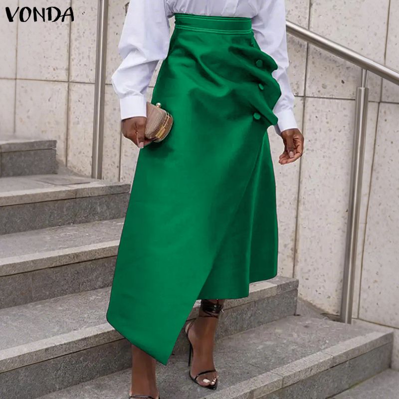 A-Line Skirt Midi - VONDA Plus Größe 5XL Elegante Frauen