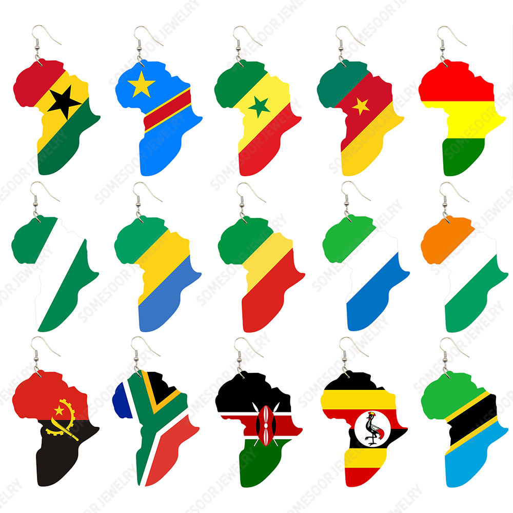 Women'S Fashion Guide - SOMESOOR Afro Länder Nationalflaggen Drucken Afrika