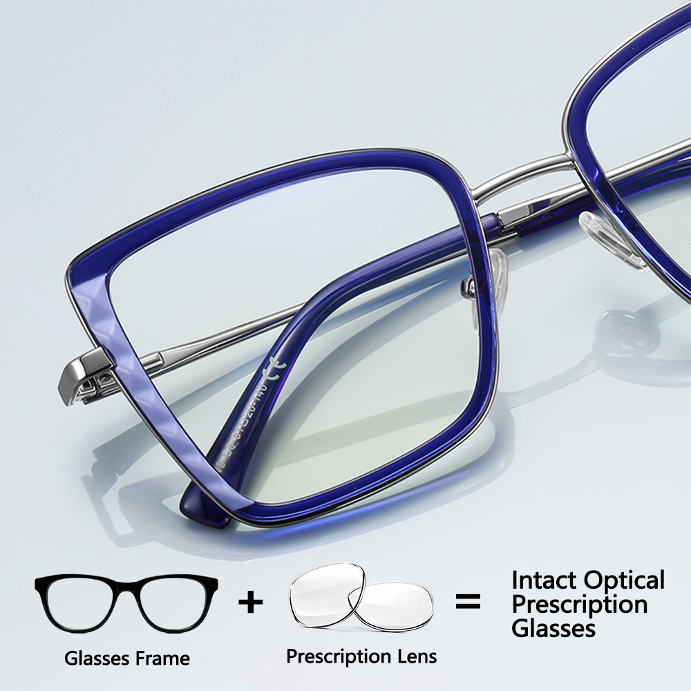 Women'S Fashion Glasses With Clear Lenses - Damen-Katzenaugen-Brillen mit Sehstärke, Anti-Blaulicht, Modische Progressive