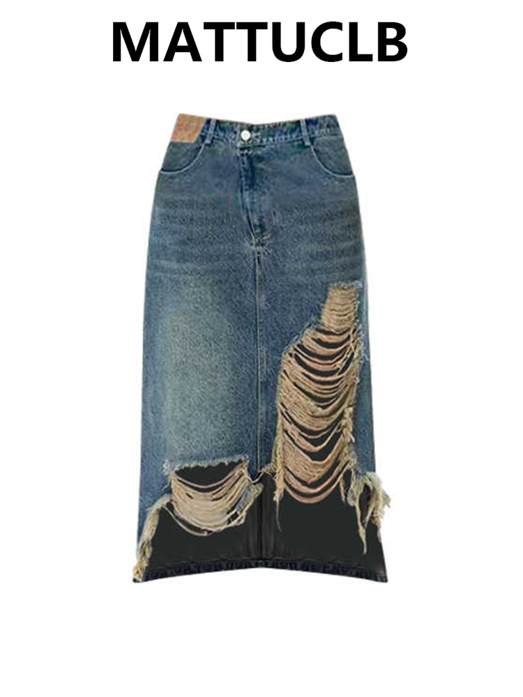 Damen 2000er Midi-Rock Zerriss – A-Line Skirt Midi Bewertung und Preis