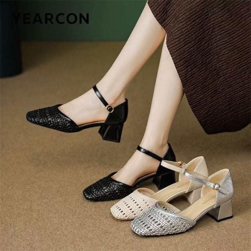 Modische gewebte, hohle, klobi – Women'S Fashion Brand Shoes Bewertung und Preis