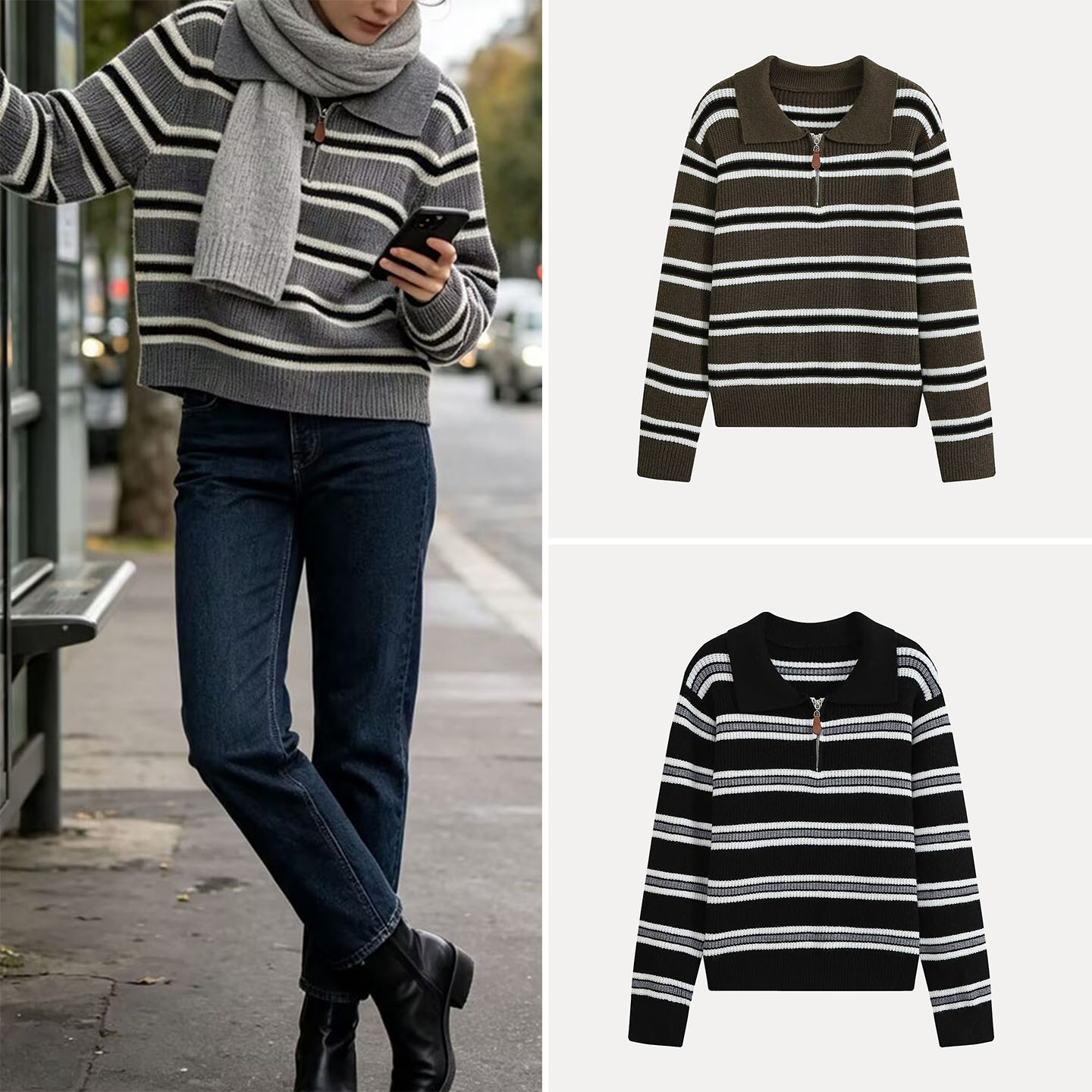 Modisches Gestricktes Langarm- – Women'S Fashion E Commerce Bewertung und Preis