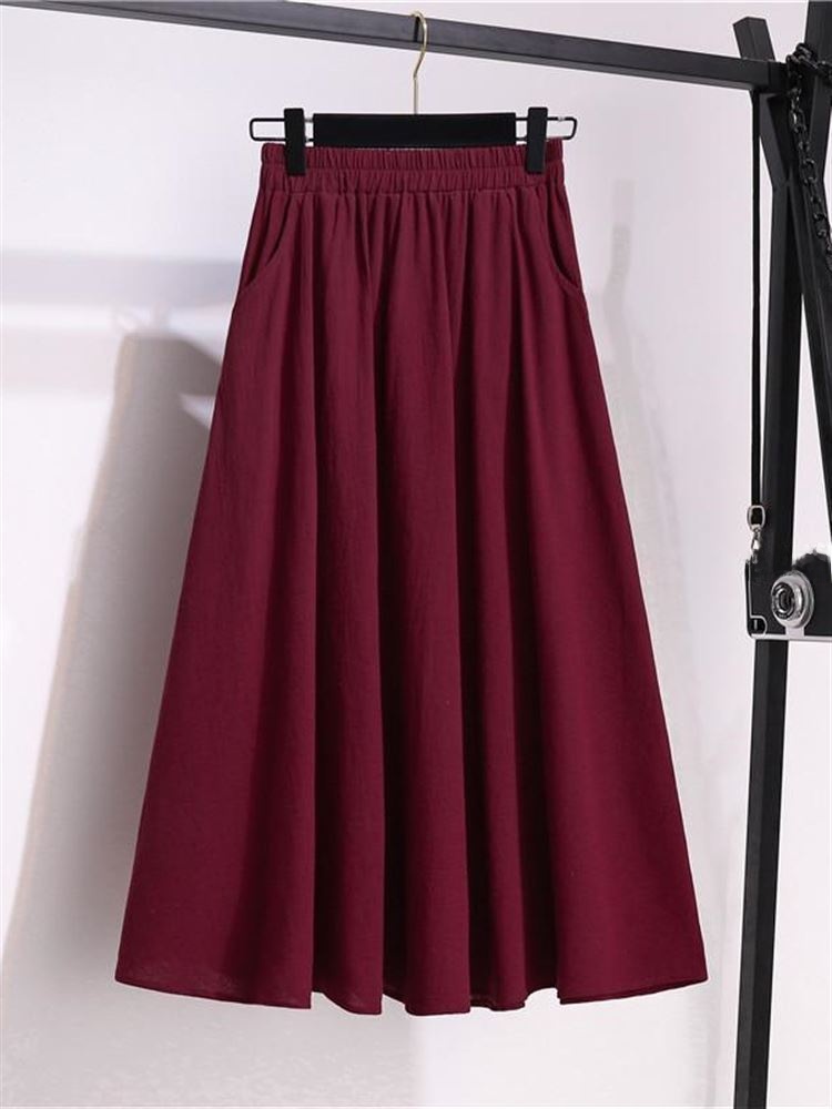 Neuer 2024 High-Waist-Rock aus – A-Line Skirt Midi Bewertung und Preis