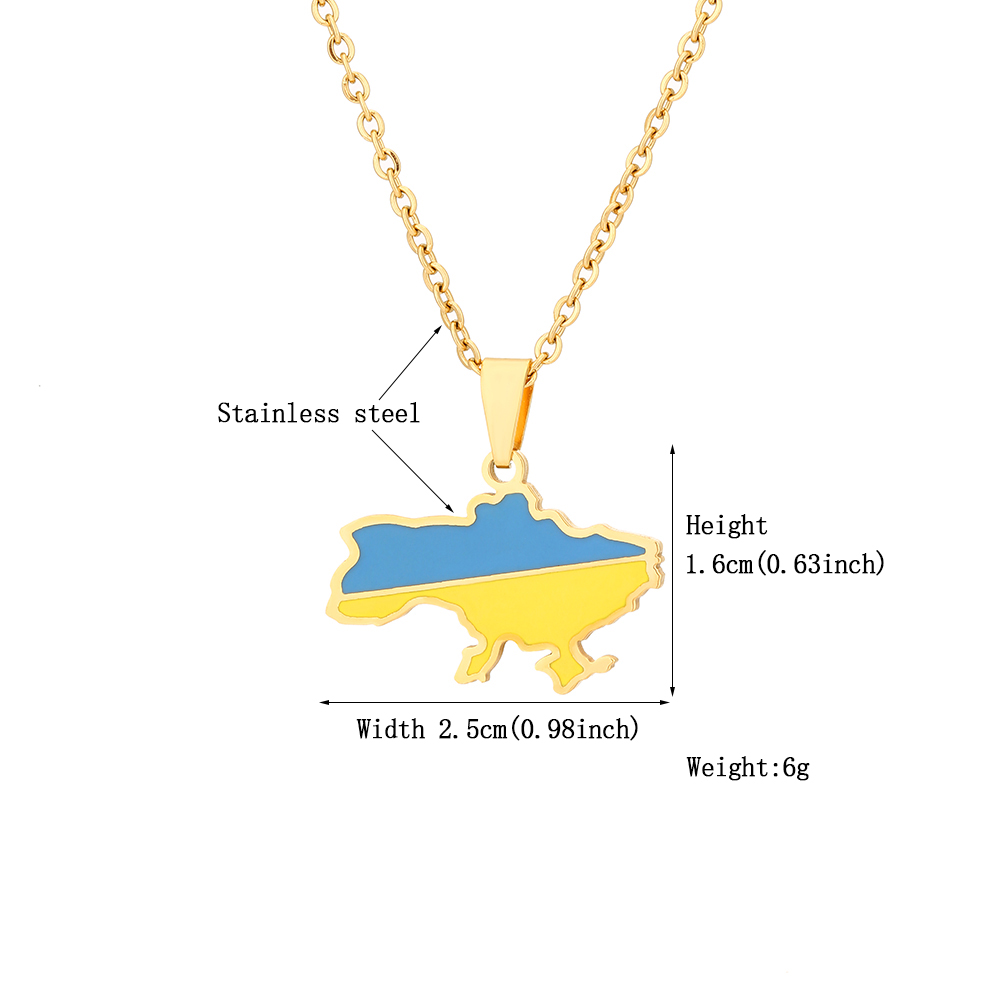 Ukraine Karte Flagge Anhänger  – Women'S Fashion Guide Bewertung und Preis