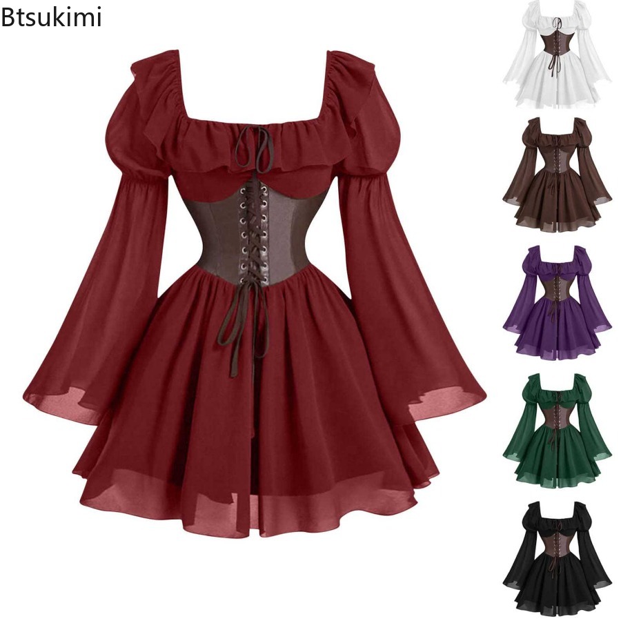 Mittelalterliches Kleid aus de – Women'S Fashion Renaissance Period Bewertung und Preis