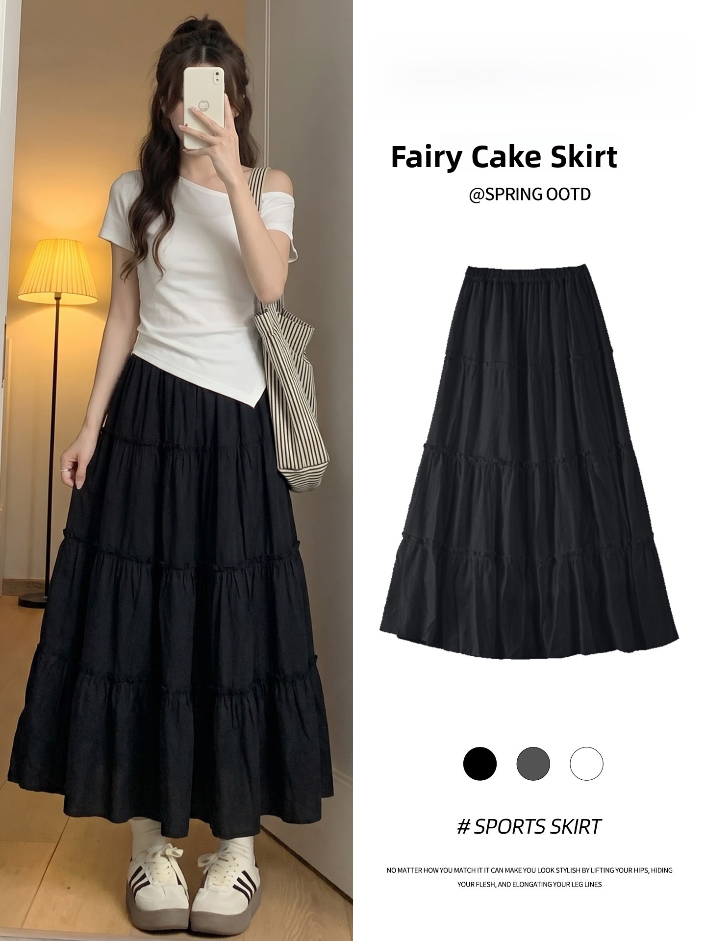 Übergröße Damen Schwarzer A-Li – A-Line Skirt Midi Bewertung und Preis