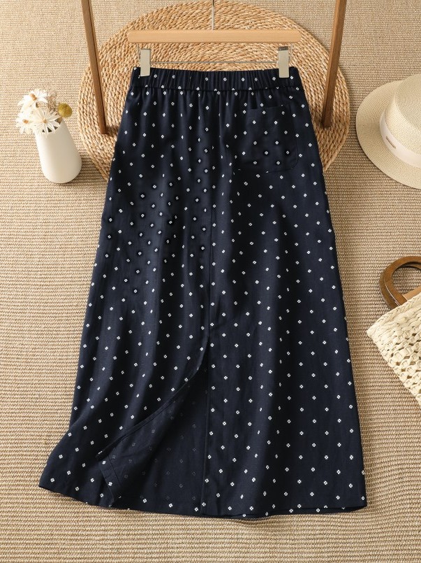 Blumenmuster-Halbrock mit hohe – A-Line Skirt Midi Bewertung und Preis