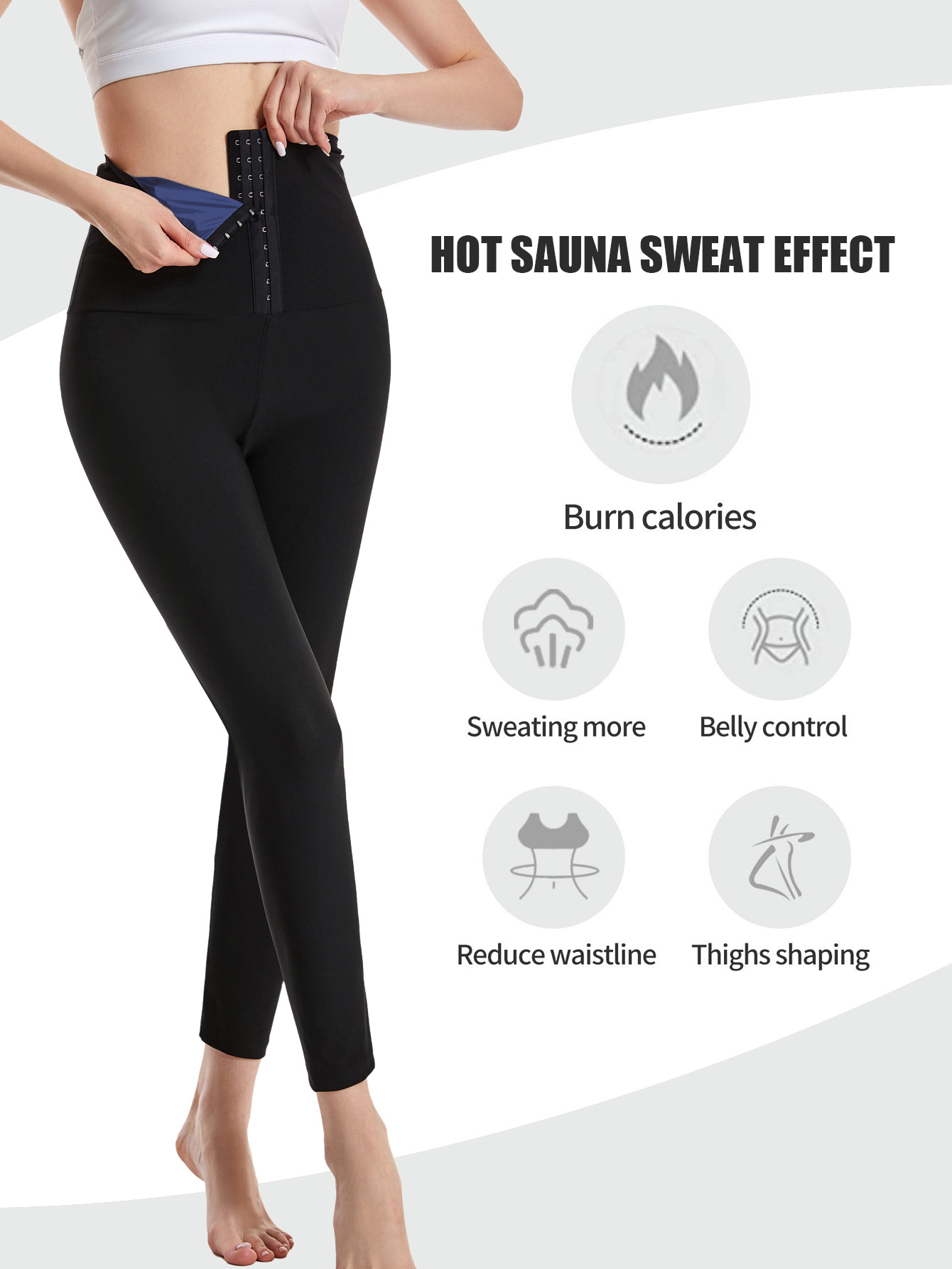 Damen-Sauna-Schwitzhose mit ho – High Waist Leggings Bewertung und Preis