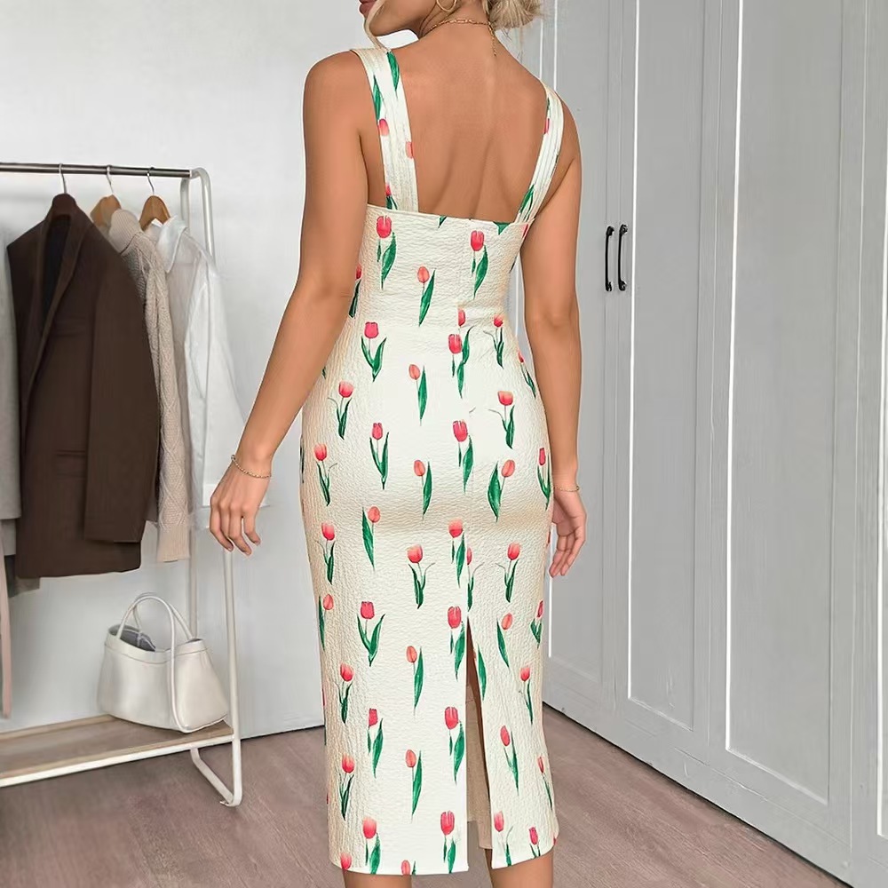 Modisches Blumenprint-Crop-Kle – A-Line Skirt Midi Bewertung und Preis