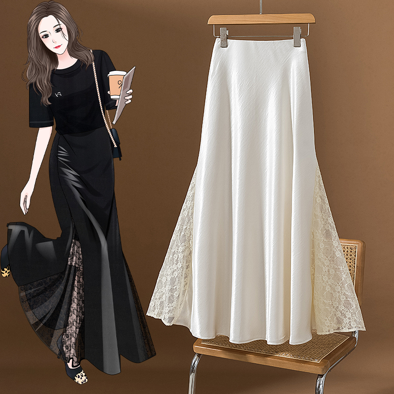 Modischer Spitzen-Fischschwanz – A-Line Skirt Midi Bewertung und Preis
