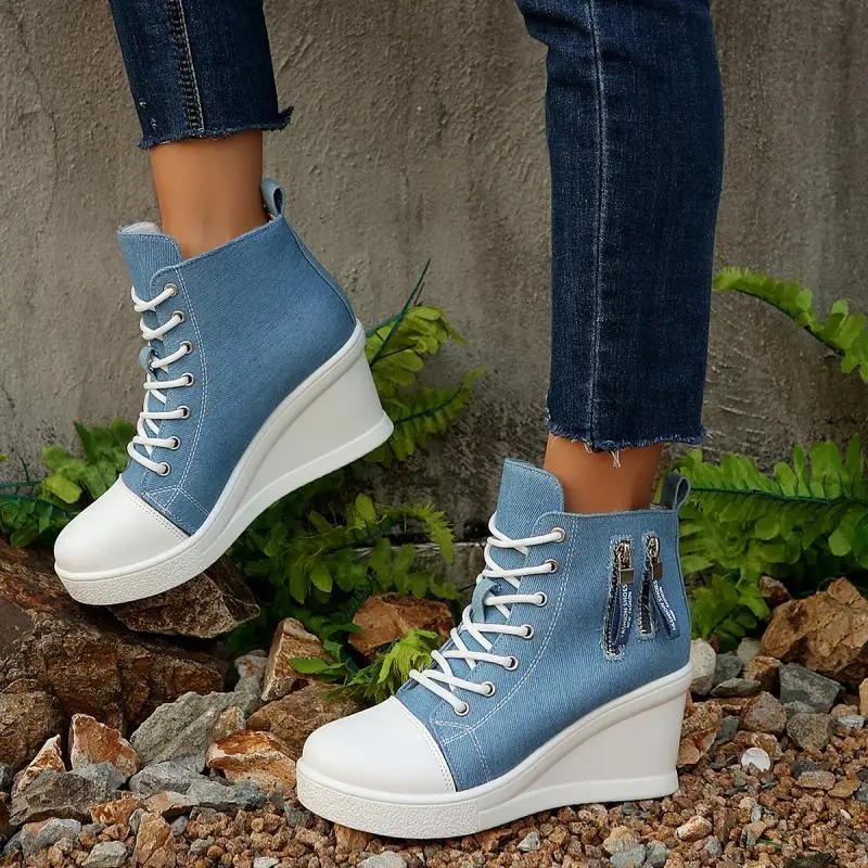 Mode Denim Blau Leinwand Schuh – Women'S Fashion Spring 2025 Bewertung und Preis